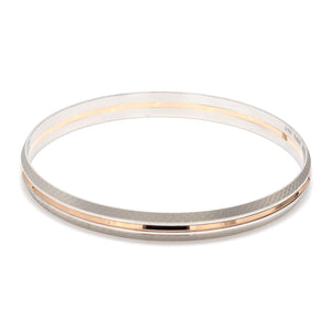 Jewelove™ Bangles & Bracelets Men of Platinum | Rose Gold Fusion Kada with Unique Texture for Men JL PTB 737