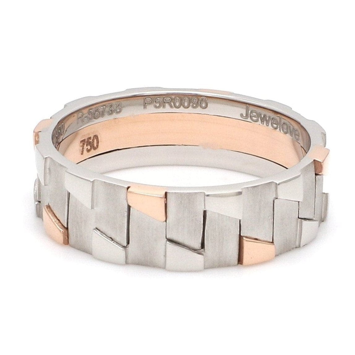 Jewelove™ Rings Men's Band only Men of Platinum | Rose Gold Fusion Ring for Men JL PT 684