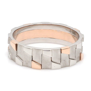 Jewelove™ Rings Men's Band only Men of Platinum | Rose Gold Fusion Ring for Men JL PT 684