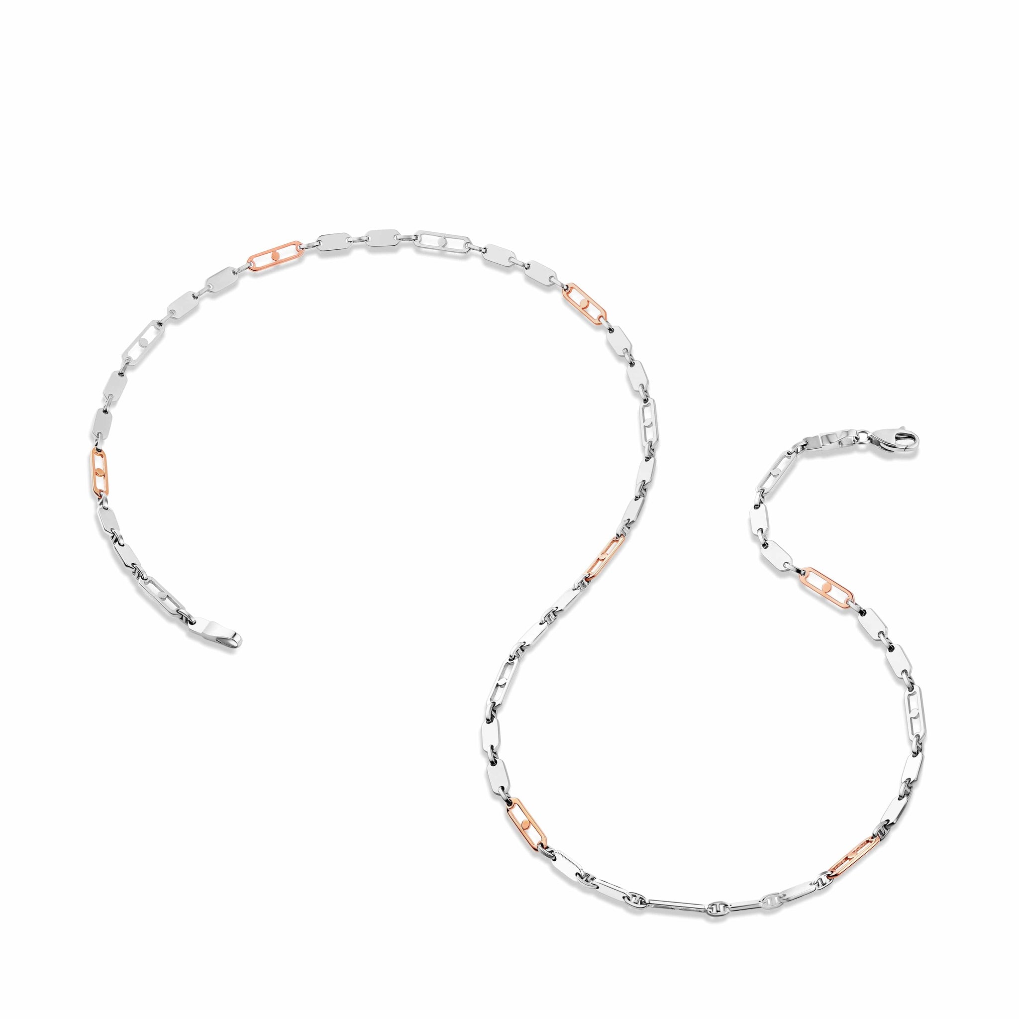 Jewelove™ Chains Men of Platinum | Rose Gold Links Chain for Men JL PT CH 1248