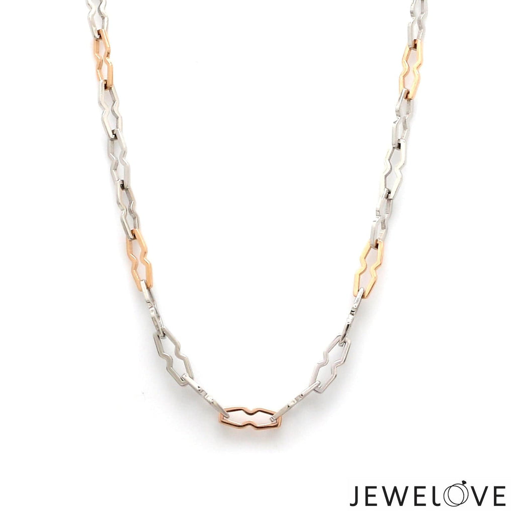 Jewelove™ Chains Men of Platinum | Rose Gold Links Chain for Men JL PT CH 1249-A