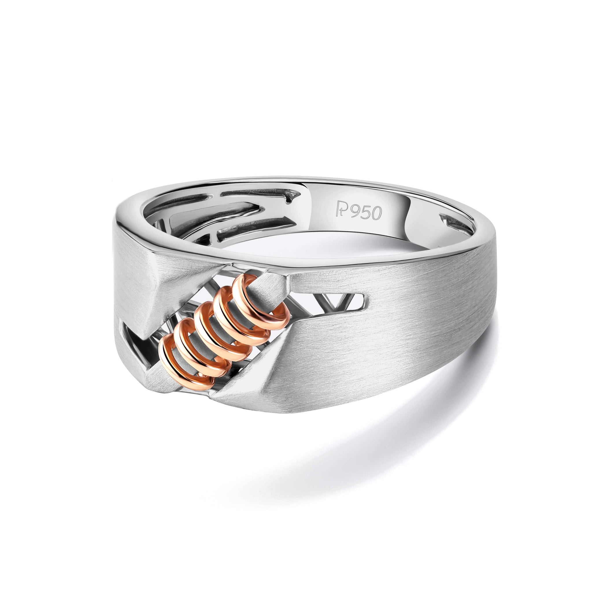 Jewelove™ Rings Men's Band only Men of Platinum | Rose Gold Ring for Men JL PT 1320