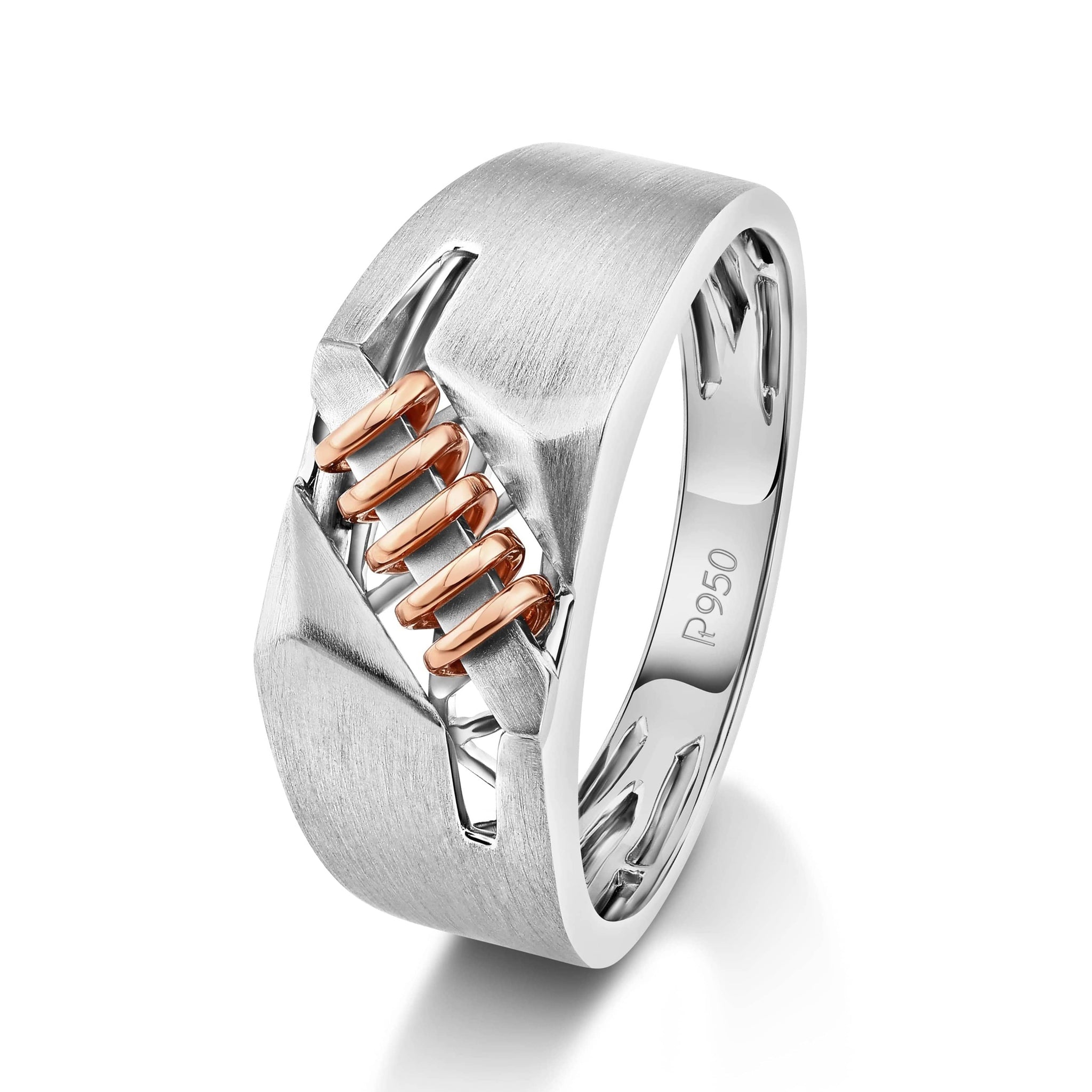 Jewelove™ Rings Men's Band only Men of Platinum | Rose Gold Ring for Men JL PT 1320