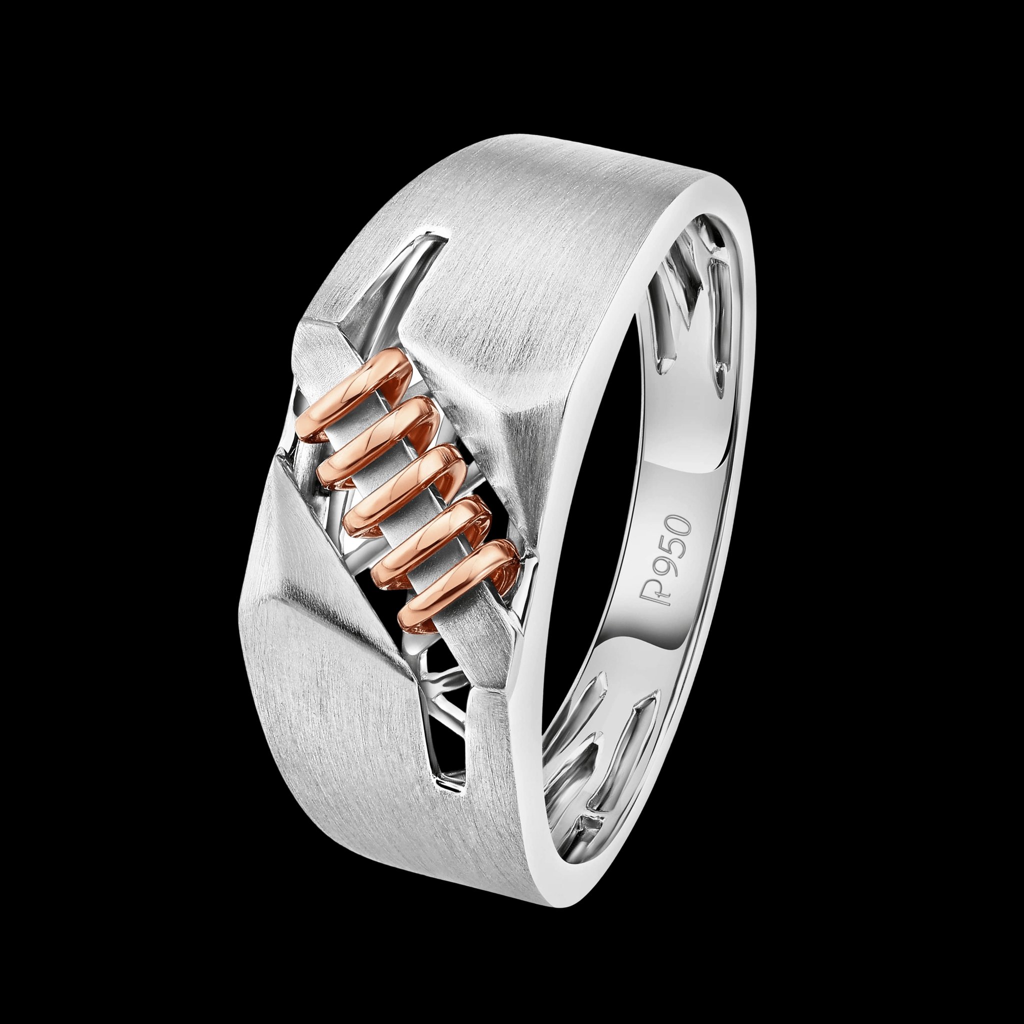 Jewelove™ Rings Men's Band only Men of Platinum | Rose Gold Ring for Men JL PT 1320