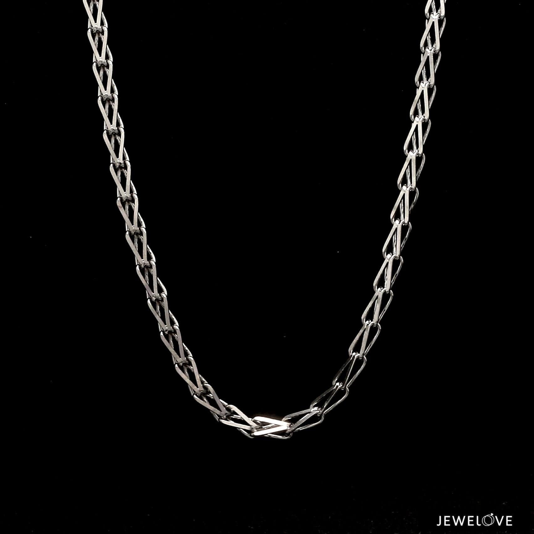 Jewelove™ Chains Men of Platinum | Rose Gold with Black Enamel Chain for Men JL PT CH MSD 104-RG