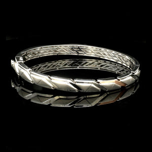 Jewelove™ Bangles & Bracelets Men of Platinum | Rose Gold with Black Enamel Kada for Men JL PTB MSD 101