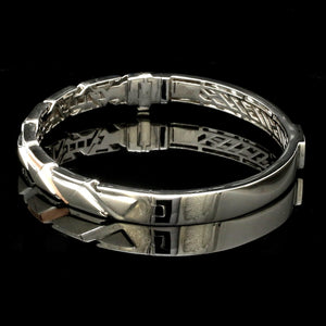 Jewelove™ Bangles & Bracelets Men of Platinum | Rose Gold with Black Enamel Kada for Men JL PTB MSD 101