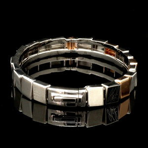 Jewelove™ Bangles & Bracelets Men of Platinum | Rose Gold with Bracelet for Men JL PTB MSD 103