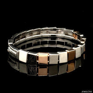 Jewelove™ Bangles & Bracelets Men of Platinum | Rose Gold with Bracelet for Men JL PTB MSD 103