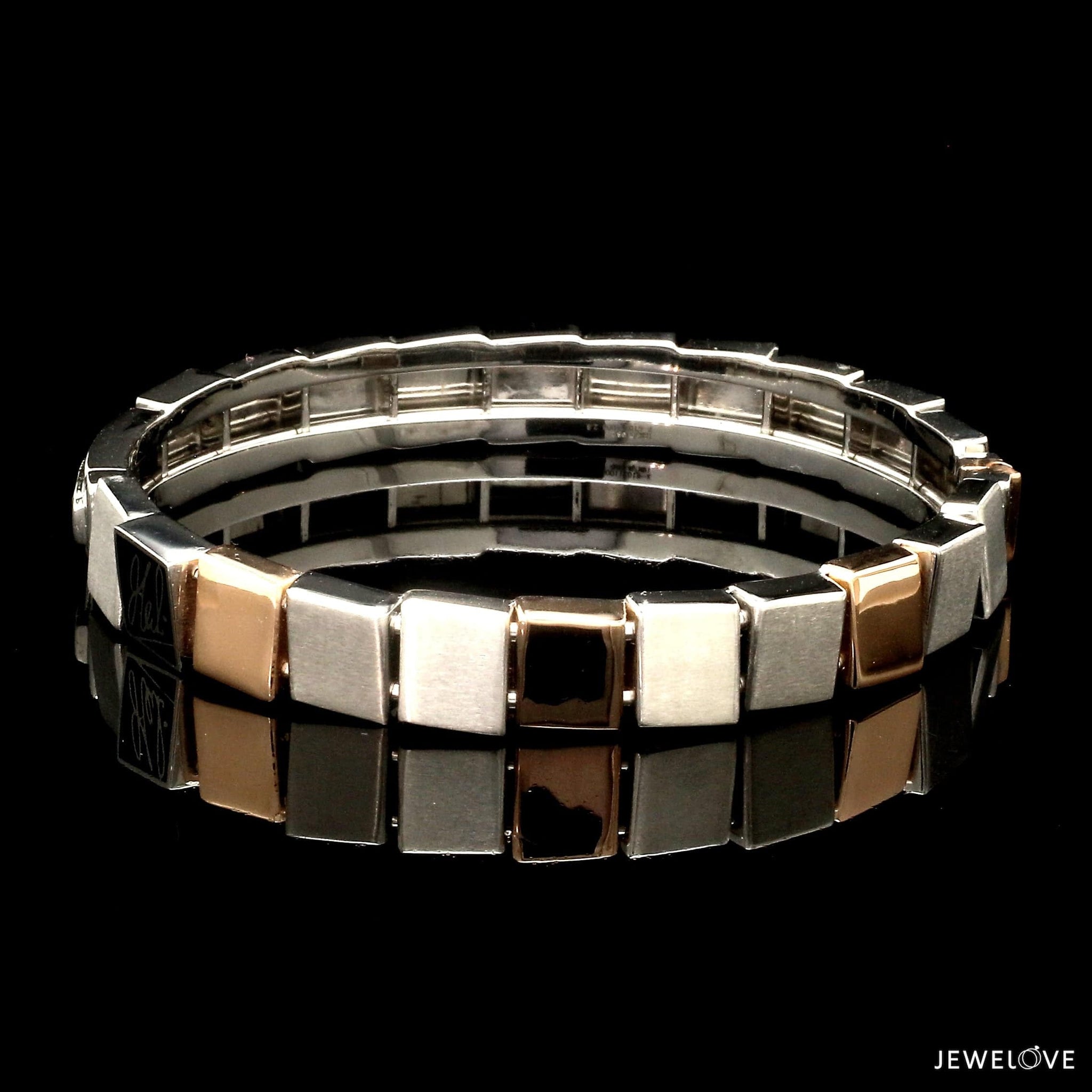 Jewelove™ Bangles & Bracelets Men of Platinum | Rose Gold with Bracelet for Men JL PTB MSD 103