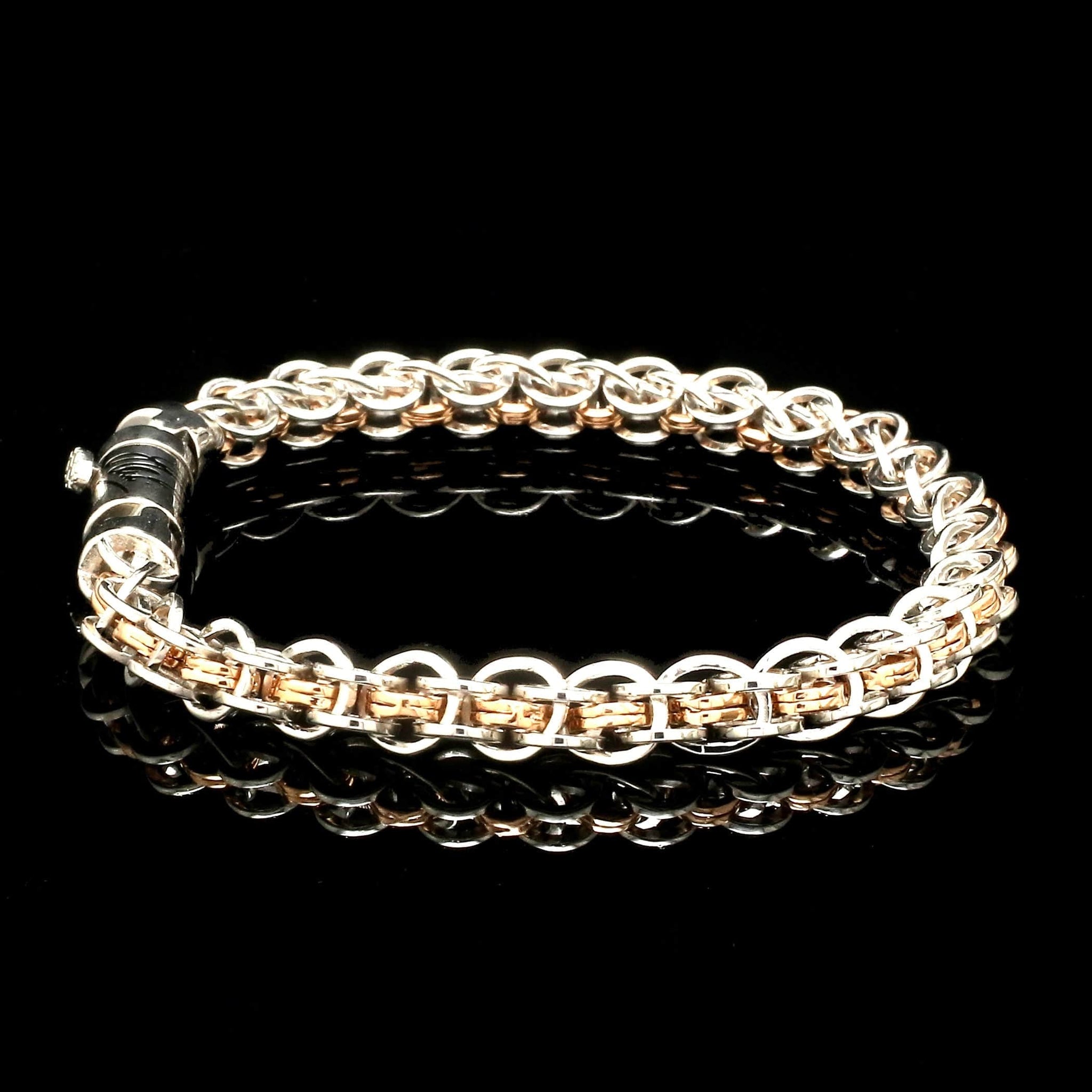 Jewelove™ Bangles & Bracelets Men of Platinum | Rose Gold with Bracelet for Men JL PTB MSD 104