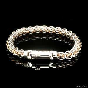 Jewelove™ Bangles & Bracelets Men of Platinum | Rose Gold with Bracelet for Men JL PTB MSD 104