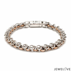 Jewelove™ Bangles & Bracelets Men of Platinum | Rose Gold with Bracelet for Men JL PTB MSD 104