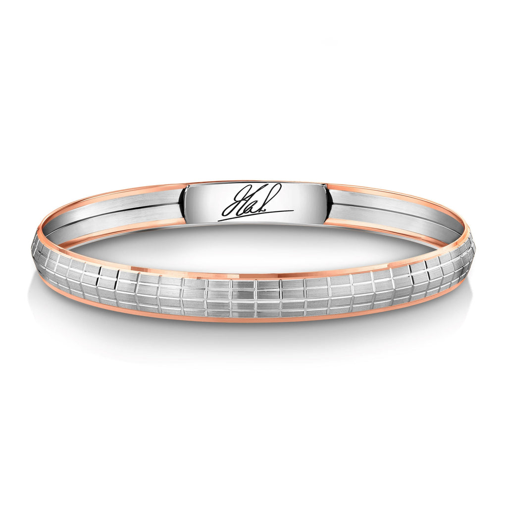 Jewelove™ Bangles & Bracelets Men of Platinum | Rose Gold with Kada for Men JL PTB MSD 106