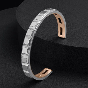 Jewelove™ Bangles & Bracelets Men of Platinum | Statement Platinum Cuboid Bracelet JL PTB 742