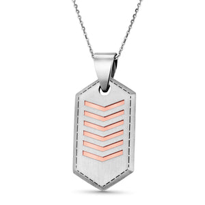 Jewelove™ Pendants Men of Platinum | Striking Dual Tone Platinum & Rose Gold Pendant for Men JL PT P 190