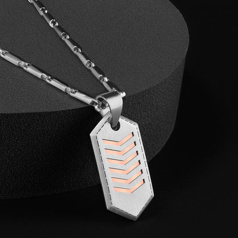 Jewelove™ Pendants Men of Platinum | Striking Dual Tone Platinum & Rose Gold Pendant for Men JL PT P 190