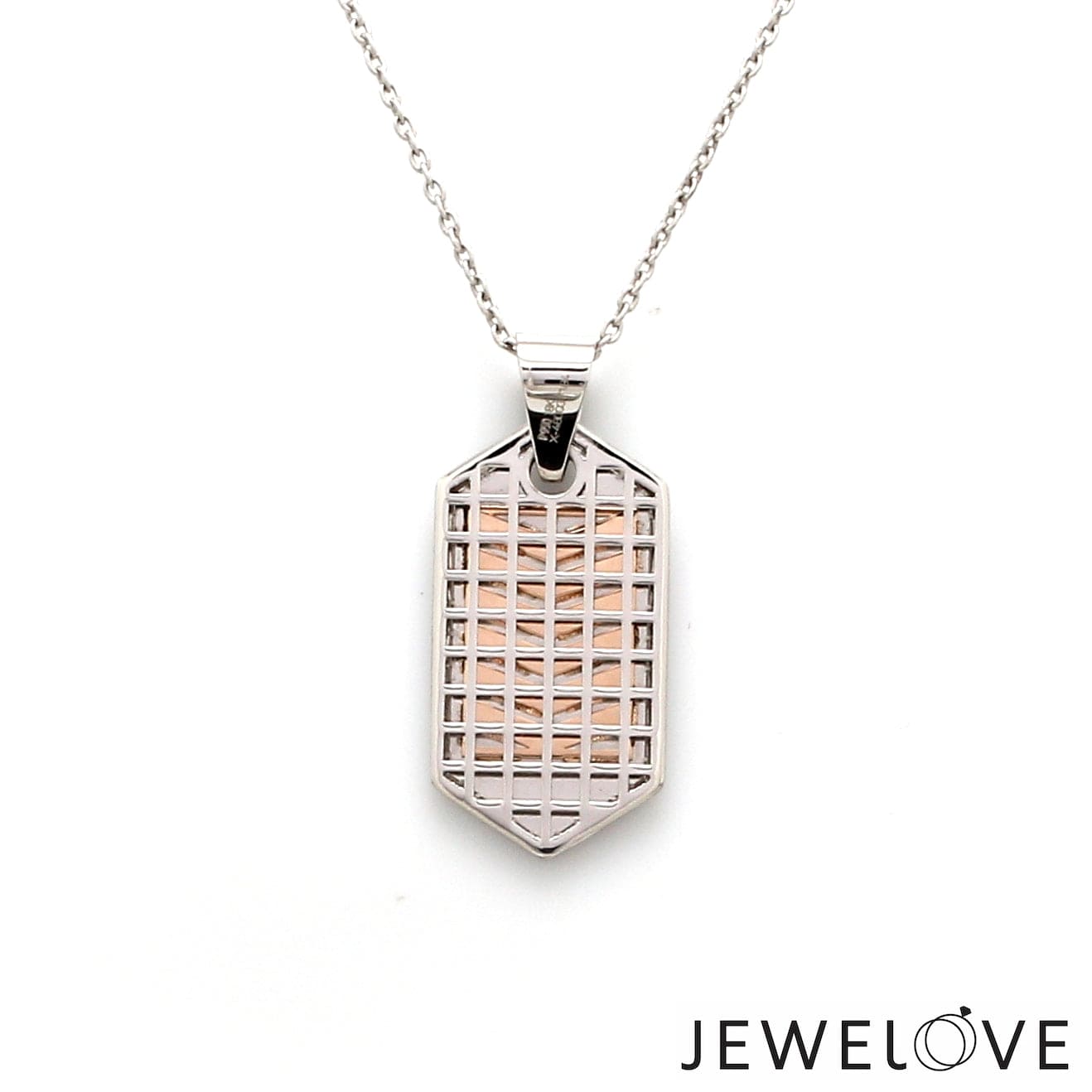 Jewelove™ Pendants Men of Platinum | Striking Dual Tone Platinum & Rose Gold Pendant for Men JL PT P 190