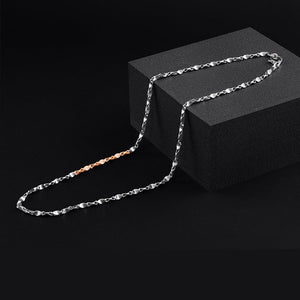 Jewelove™ Chains Men of Platinum | Unique Linked Pt + Rose Gold Chain for Men JL PT CH 974