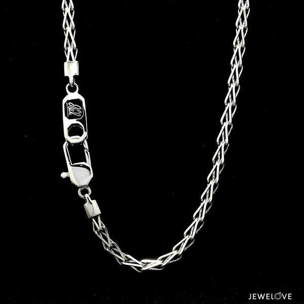 Jewelove™ Chains 24 inches Men of Platinum | with Black Enamel Chain for Men JL PT CH MSD 104