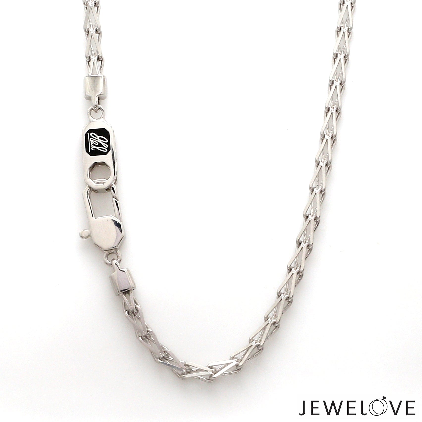 Jewelove™ Chains 24 inches Men of Platinum | with Black Enamel Chain for Men JL PT CH MSD 104