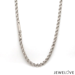 Jewelove™ Chains Men of Platinum | with Black Enamel Chain for Men JL PT CH MSD 105