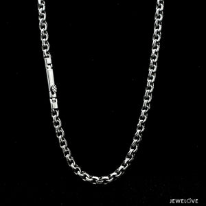 Jewelove™ Chains Men of Platinum | with Black Enamel Chain for Men JL PT CH MSD 105