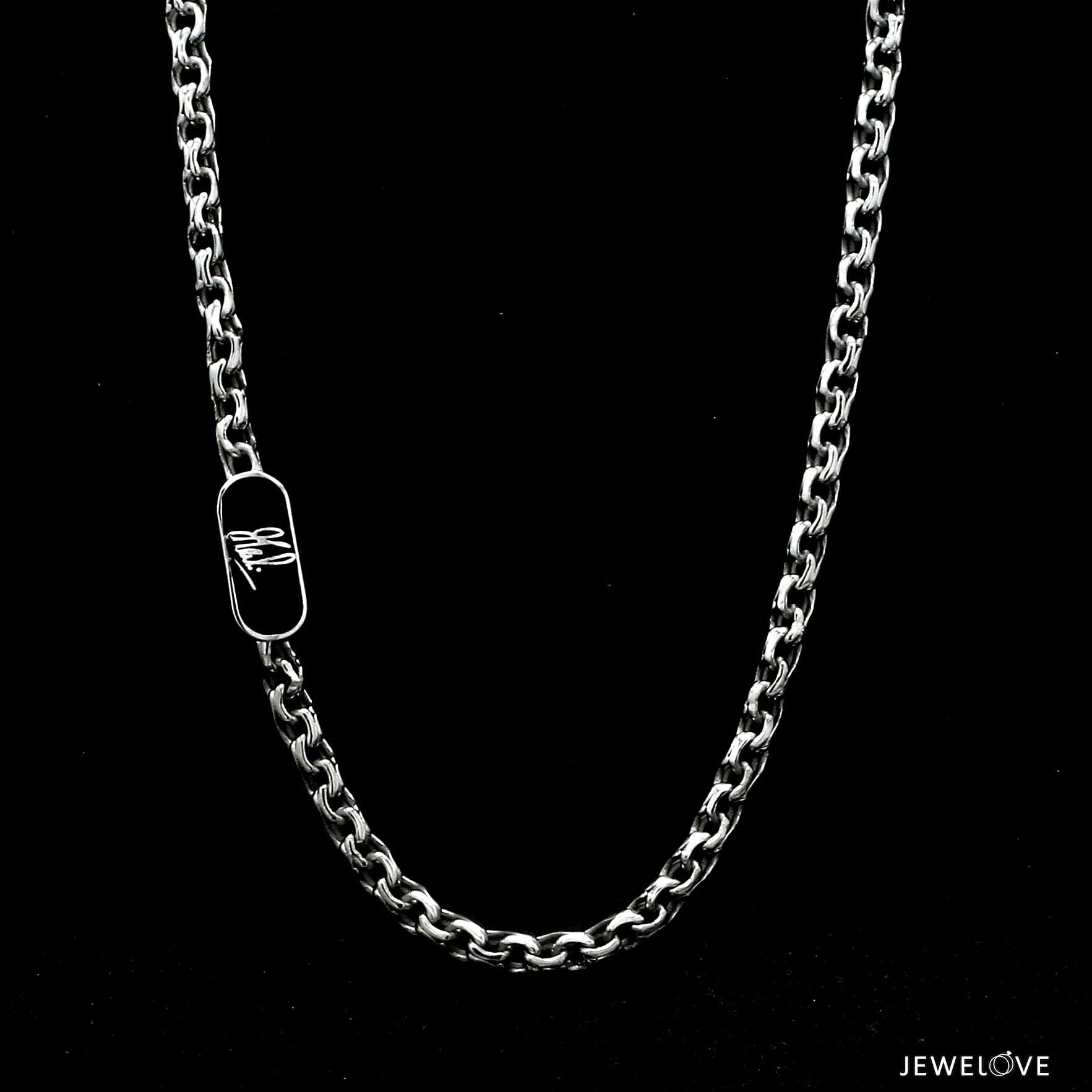 Jewelove™ Chains Men of Platinum | with Black Enamel Chain for Men JL PT CH MSD 105