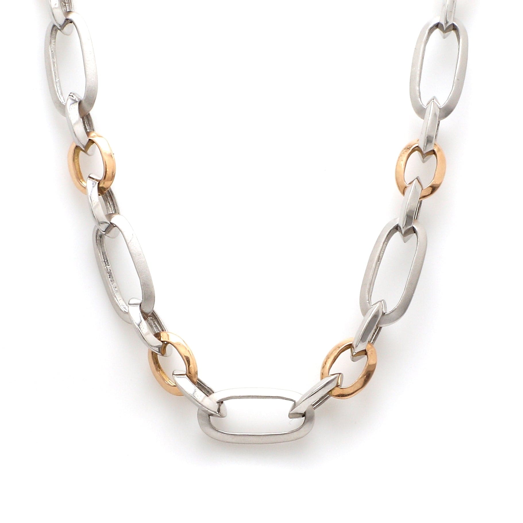 Jewelove™ Chains Men's Heavy Platinum & Rose Gold Chain JL PT CH 952