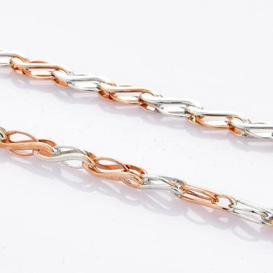Zancan silver and 18K rose gold chain men's necklace.