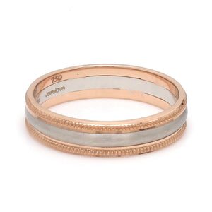 Jewelove™ Rings Milgrain Edge Platinum & Rose Gold Couple Rings JL PT 636-A