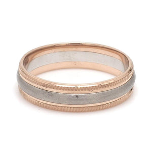 Jewelove™ Rings Milgrain Edge Platinum & Rose Gold Couple Rings JL PT 636-A