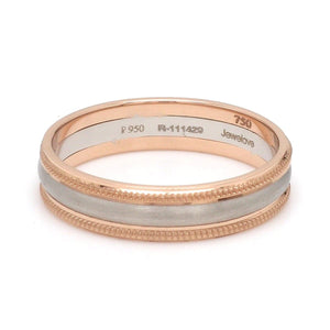 Jewelove™ Rings Milgrain Edge Platinum & Rose Gold Couple Rings JL PT 636-A