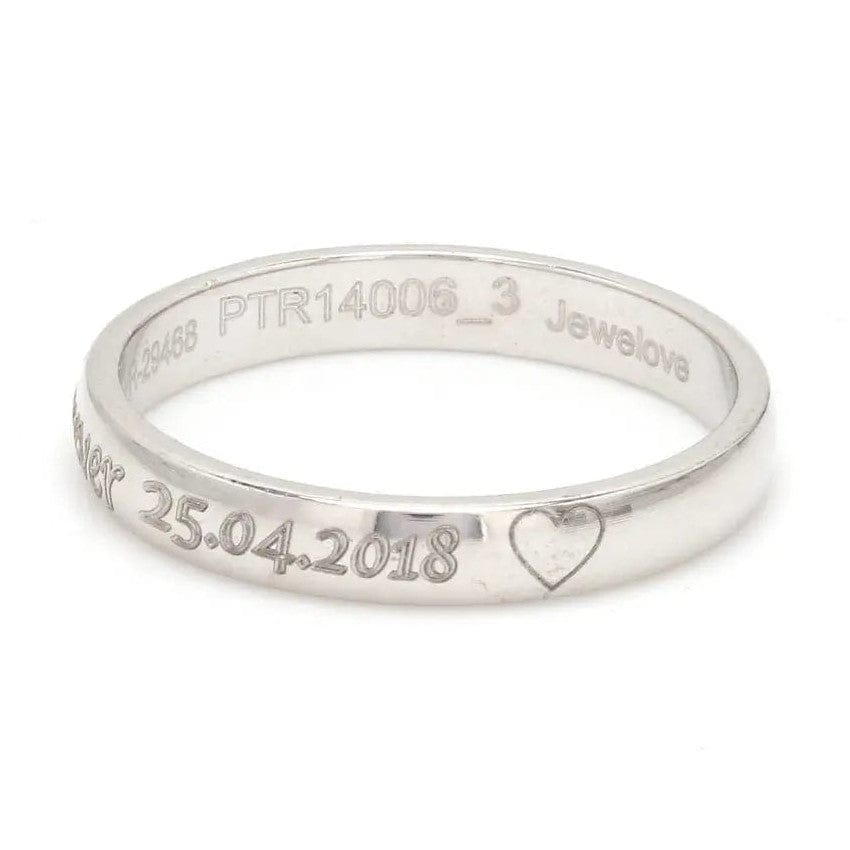 Jewelove™ Rings Name Engraved Platinum Bands SJ PTO 228