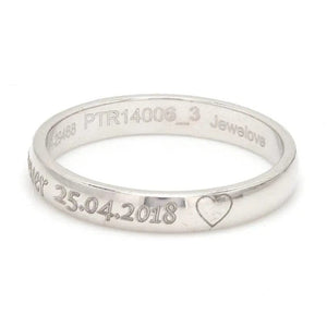 Jewelove™ Rings Name Engraved Platinum Bands SJ PTO 228