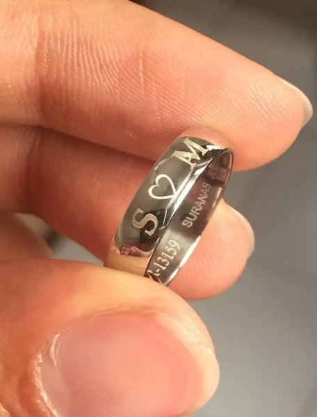 Docowa Engraved Promise Rings Personalized Name Ring India | Ubuy