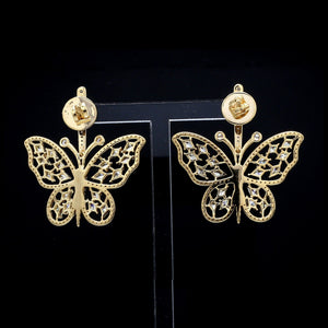 Jewelove™ Earrings Earrings only Natural Fancy Color Yellow Diamond Butterfly Earrings JL AU E YD 101