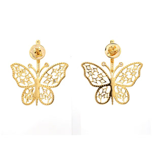 Jewelove™ Earrings Earrings only Natural Fancy Color Yellow Diamond Butterfly Earrings JL AU E YD 101