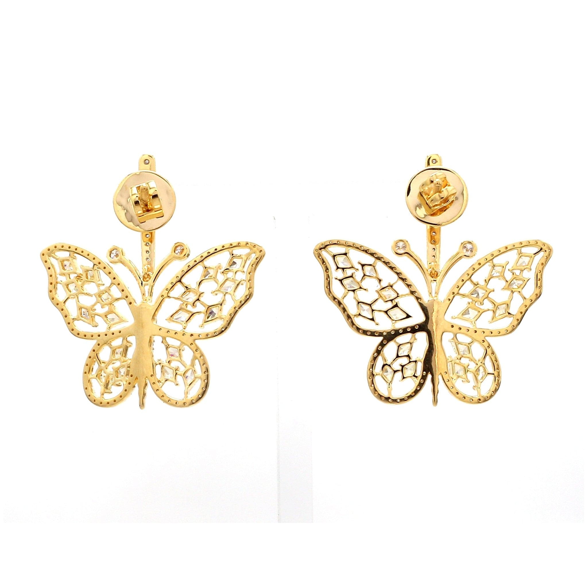 Jewelove™ Necklaces & Pendants Natural Fancy Color Yellow Diamond Butterfly Pendant Chain Set for Women JL AU PE YD 101