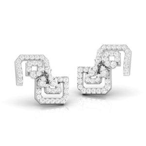 Jewelove™ Earrings New Fashionable Platinum Diamond Earrings for Women JL PT E OLS 23