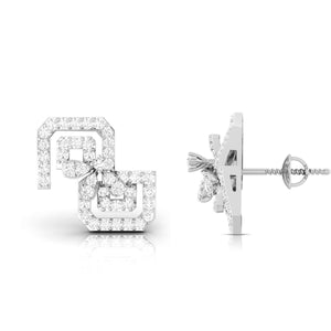 Jewelove™ Earrings New Fashionable Platinum Diamond Earrings for Women JL PT E OLS 23