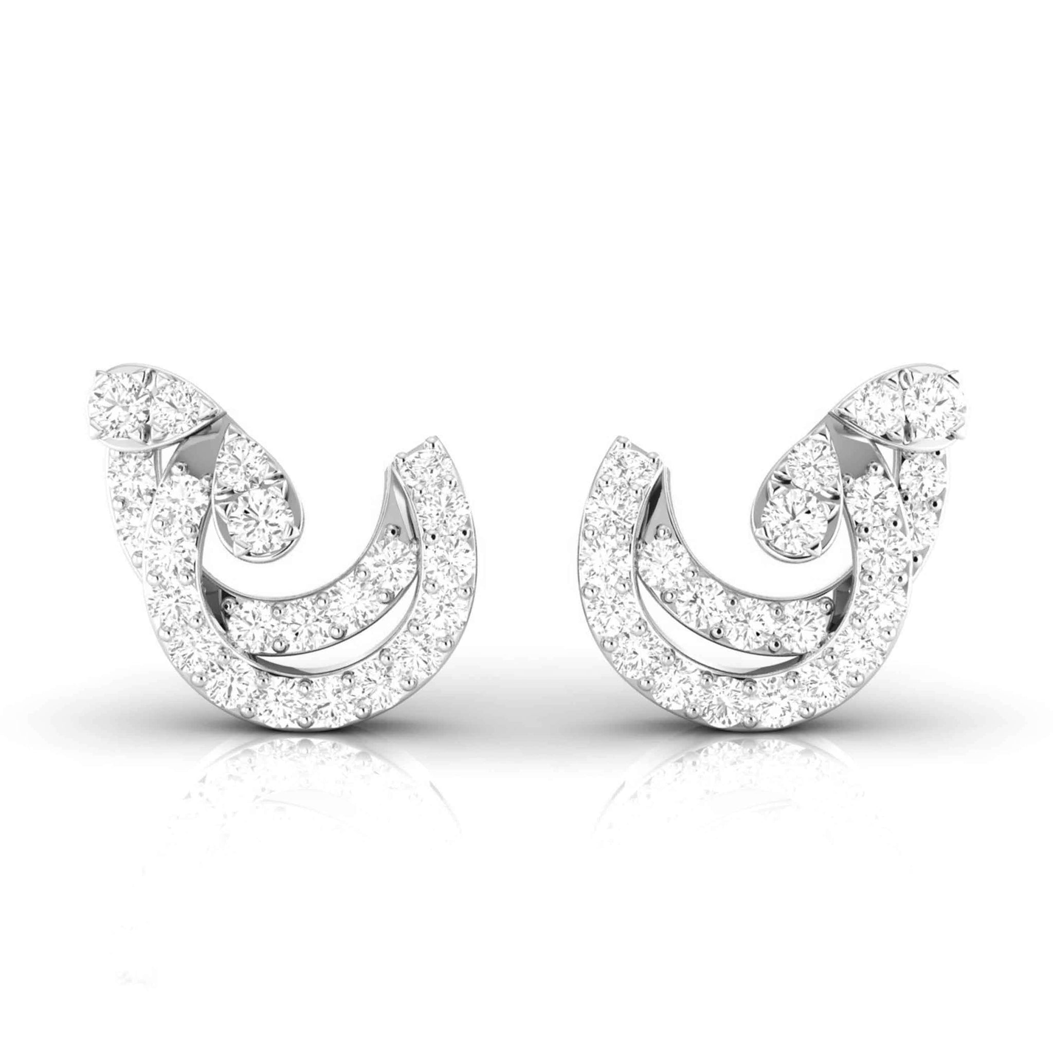 Jewelove™ Earrings SI IJ New Fashionable Platinum Diamond Earrings for Women JL PT E OLS 31