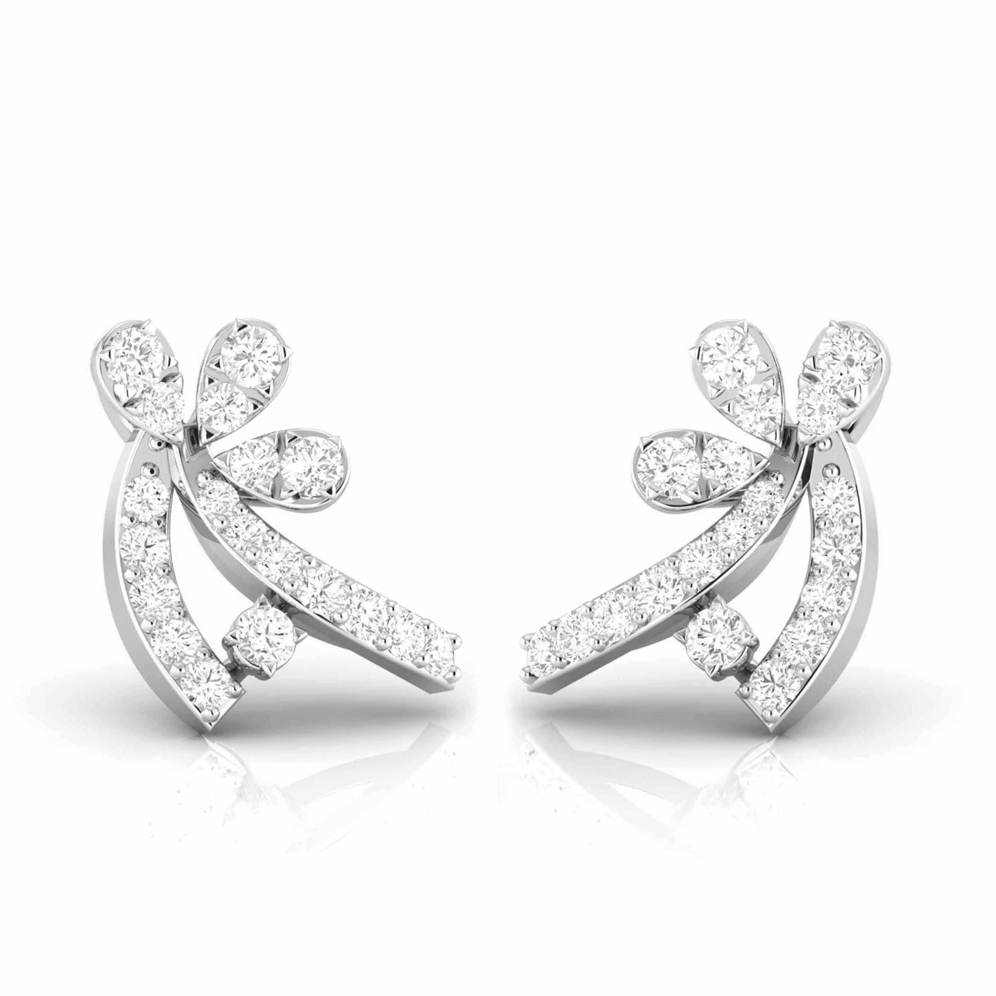 Jewelove™ Earrings New Fashionable Platinum Diamond Earrings for Women JL PT E OLS 39