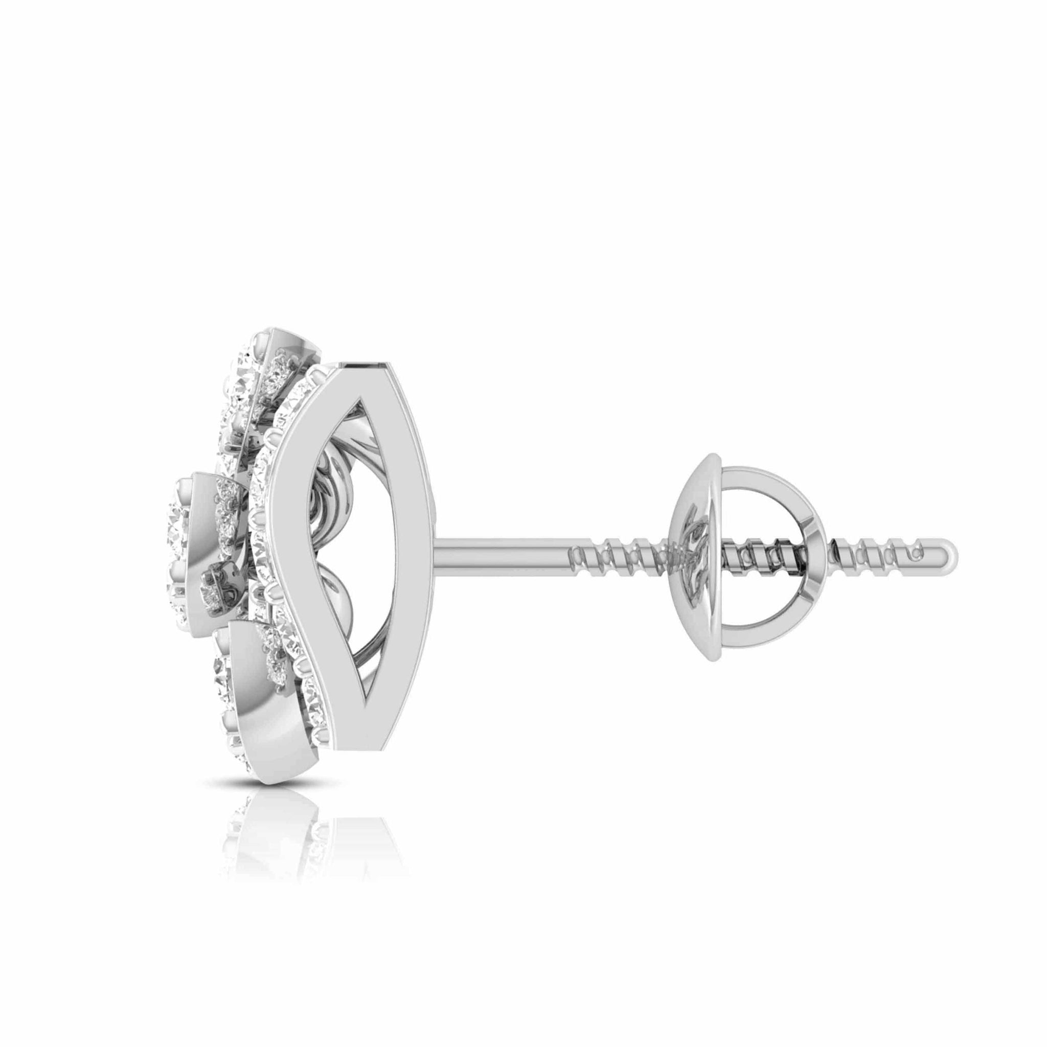 Jewelove™ Earrings New Fashionable Platinum Diamond Earrings for Women JL PT E OLS 42