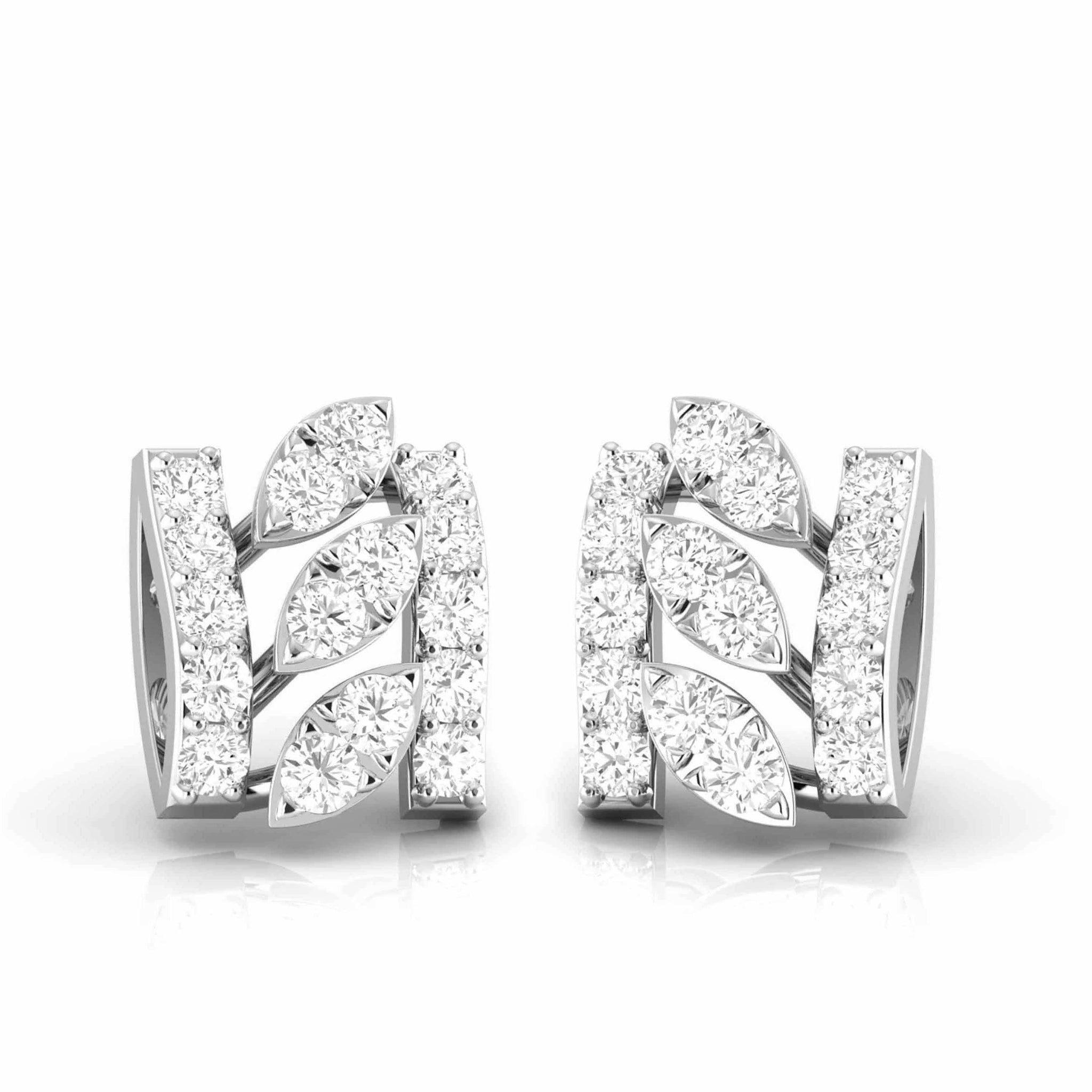 Jewelove™ Earrings New Fashionable Platinum Diamond Earrings for Women JL PT E OLS 42