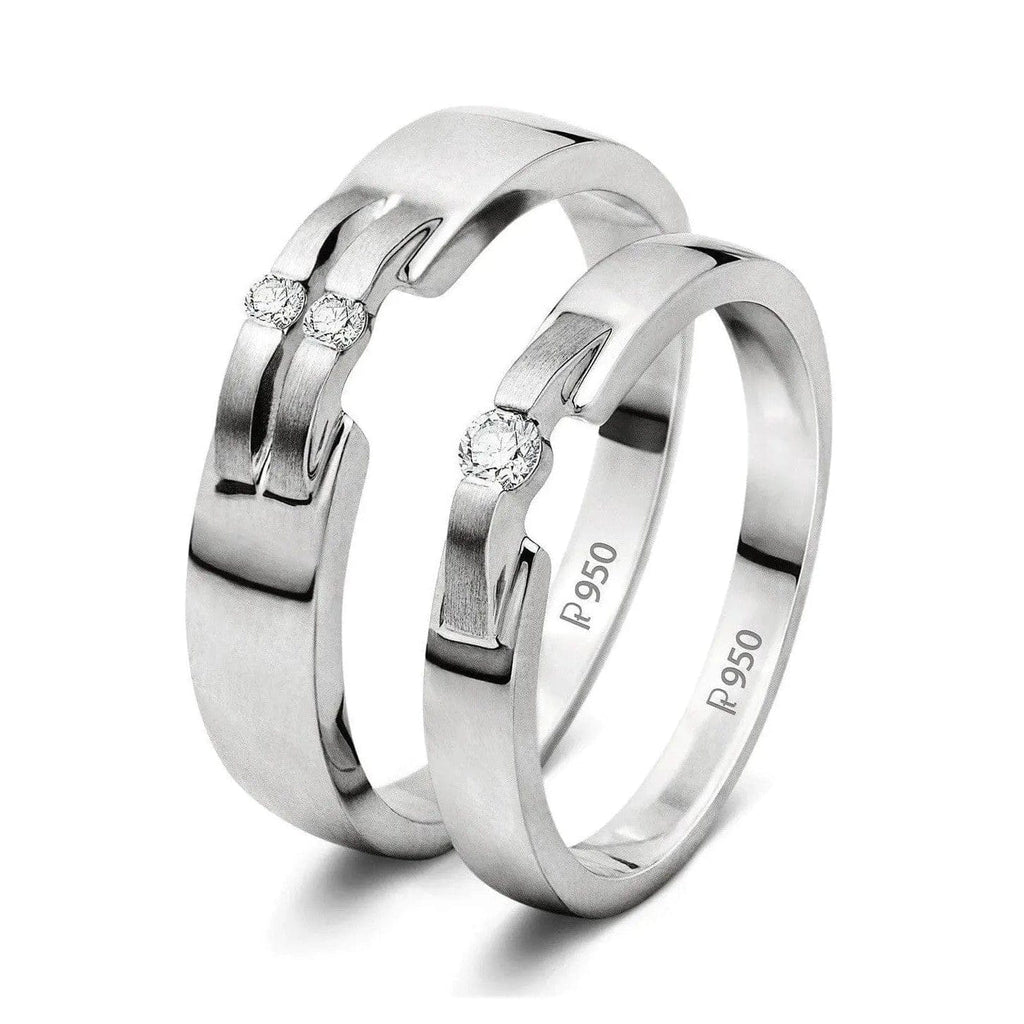 Jewelove™ Rings New Style Platinum Love Bands SJ PTO 202