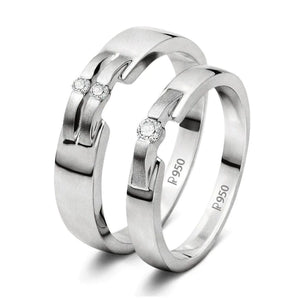 Jewelove™ Rings New Style Platinum Love Bands SJ PTO 202