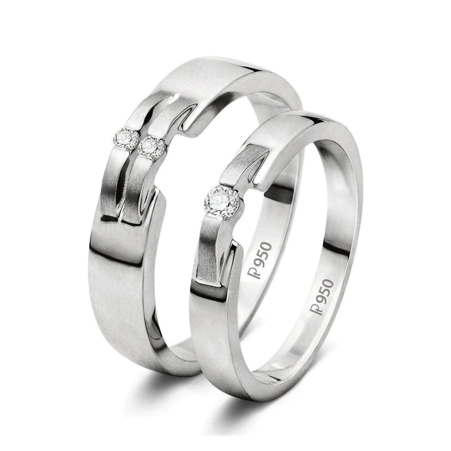 Jewelove™ Rings New Style Platinum Love Bands SJ PTO 202