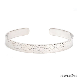 Jewelove™ Bangles & Bracelets Open Hammered Platinum Kada for Men JL PTB 776-A