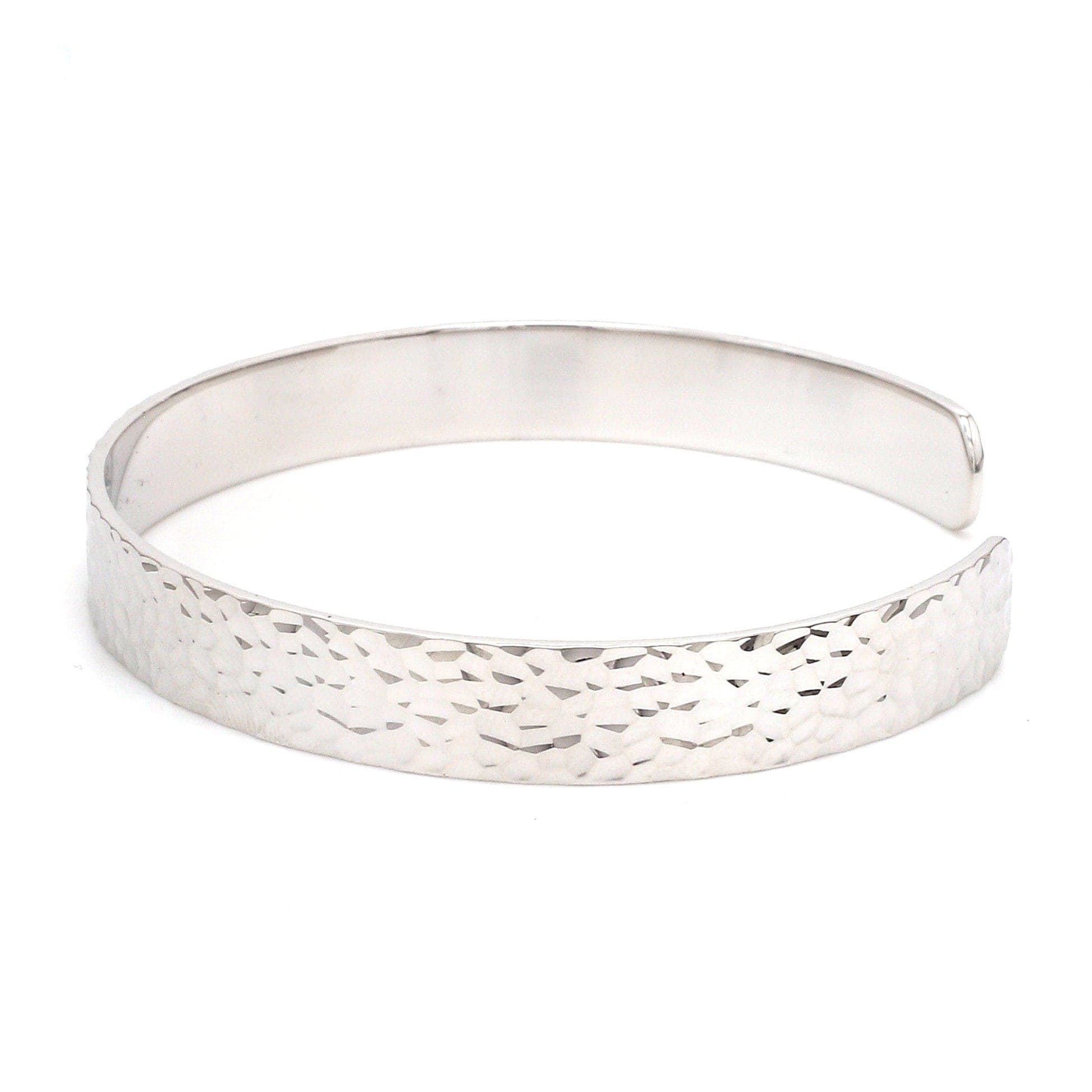 Jewelove™ Bangles & Bracelets Open Hammered Platinum Kada for Men JL PTB 776-A